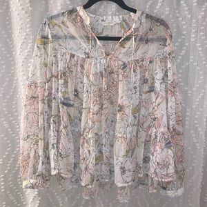 LUCKY BRAND Floral Blouse